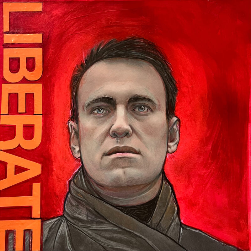 Portrait of Alexei Navalny Russian activist